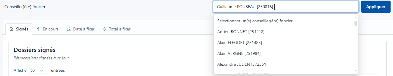 screenshot - SAM - par conseiller - advisor filter.png